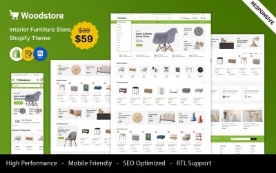 WoodStore - адаптивная тема Shopify для мебельных и мегамагазинов