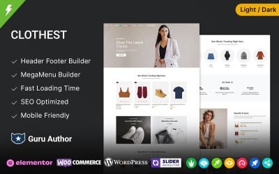 Clothest – модний магазин і багатоцільова тема WooCommerce Elementor