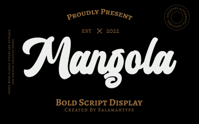 Mangola - Fuente de escritura en negrita