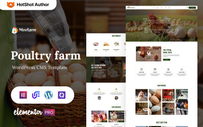 Meefarm - Drůbeží farma a zemědělství téma WordPress Elementor