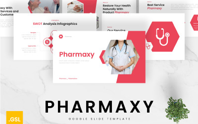Pharmaxy – Szablon Prezentacji Google dotyczący apteki