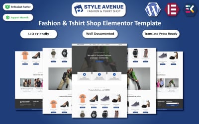 Style Avenue - 时尚和 T 恤商店 WordPress Elementor 模板