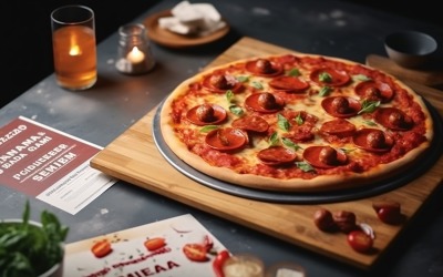 Concept Pizzerias With Delicious Taste Pepperoni Pizza  24