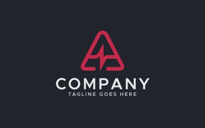 Letter A puls logotyp formgivningsmall