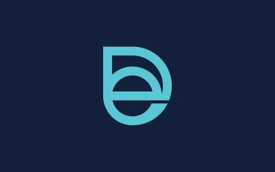 De or ed letter logo design template