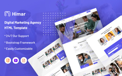 Himar – szablon witryny internetowej poświęconej marketingowi cyfrowemu