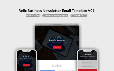 Modello di newsletter e-mail aziendale Relic