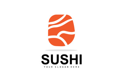Sushi logo simple design sushi japaneseV13