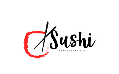 Sushi logo design simple sushi japonaisV14