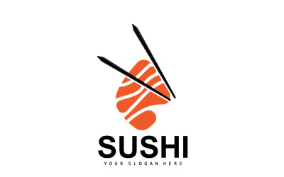 Sushi logo simple design sushi japaneseV23