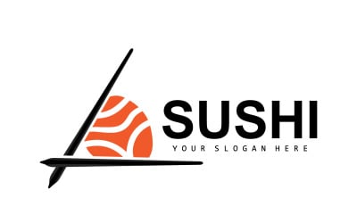 Sushi logo simple design sushi japaneseV28