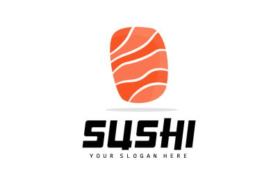 Sushi logo simple design sushi japaneseV8