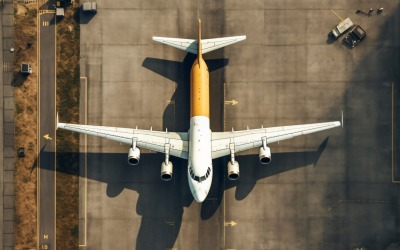 Airline aerial stock photography 014
