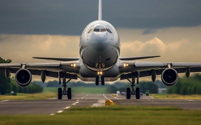 Kommersiellt Airbus Charter Airline framifrån Fotografi 99