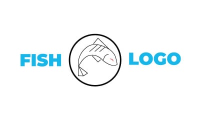 Meeresfrüchte-Logo, Fischmarkt und Restaurant