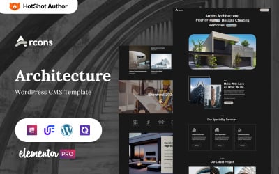 Arcons – архітектурно-будівельна компанія WordPress. Тема Elementor