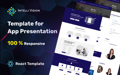 Intelli Vision — бесплатный шаблон React для презентации приложения
