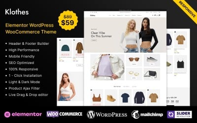 Klothes - Mode und Kleidung Responsive Elementor WooCommerce Theme