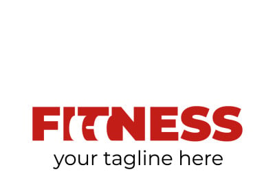 Logo de remise en forme avec symbole d&amp;#39;équipement de gym
