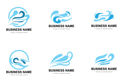 Strand Welle Logo Wasserwelle VectorV11