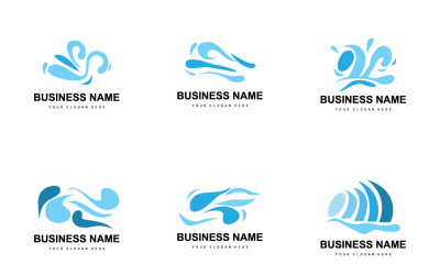 Strand Welle Logo Wasserwelle VectorV1