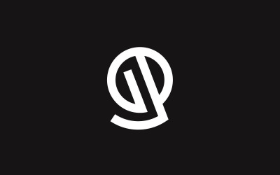 bokstaven g och o logotyp designmall