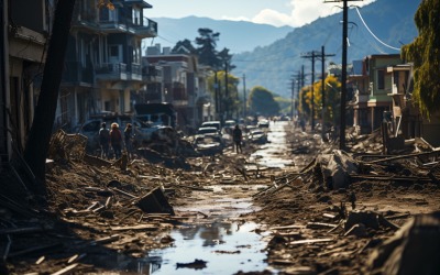 Extreme Wetterbedingungen Überschwemmung, einige Häuser zerstört 66