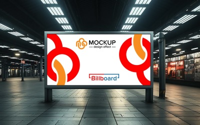 Metro dla koncepcji makiety billboardu reklamowego realistyczne psd