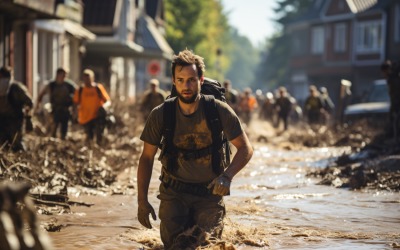 The Aftermath Of Floods People Running And Help Out 60