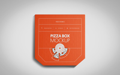 Maqueta PSD de caja de pizza Vol 08