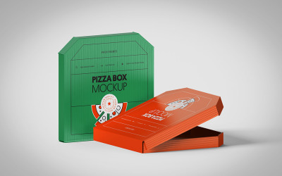Maqueta PSD de caja de pizza Vol 14