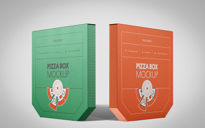 Maqueta PSD de caja de pizza Vol 19