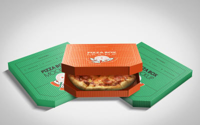Maquette PSD de boîte à pizza Vol 12