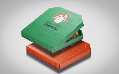 Pizza Box PSD Mockup Vol 07
