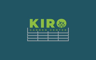 Plantilla de diseño de logotipo de jardín
