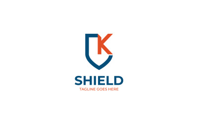 Conception de modèle de logo de bouclier K