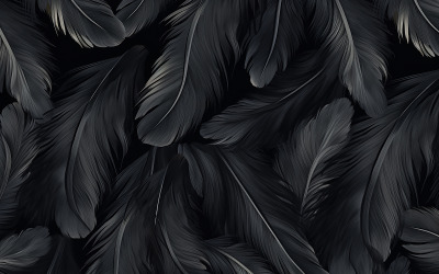 Ilustracja ciemnych piór wzór_czarne pióra wzór_czarne pióra sztuka