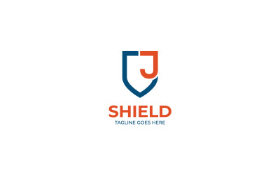 J Shield Logo Template Design