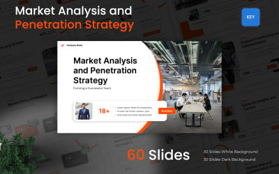 Keynote-sjabloon voor marktanalyse en penetratiestrategie