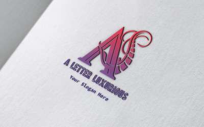 Luxuriöse Logovorlage mit Buchstaben „A“