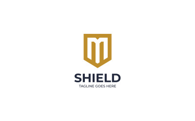 M Shield Logo Design Template