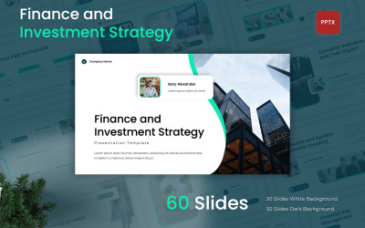 Modelo do PowerPoint - estratégia de finanças e investimentos