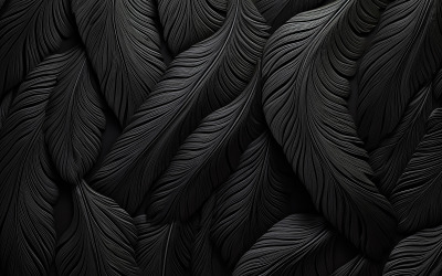 Motif de plumes noires premium_motif de plumes noires_art de plumes noires