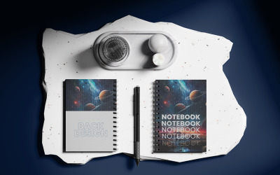 Notebook Mockup PSD-sjabloon Vol 02