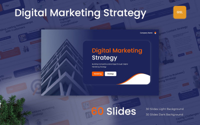 Plantilla de diapositivas de Google de estrategia de marketing digital