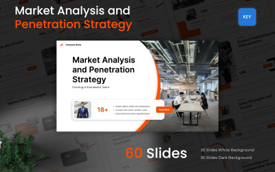 Plantilla de Keynote de estrategia de penetración y análisis de mercado