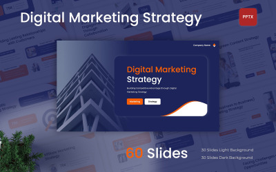 PowerPoint-mall för digital marknadsföringsstrategi