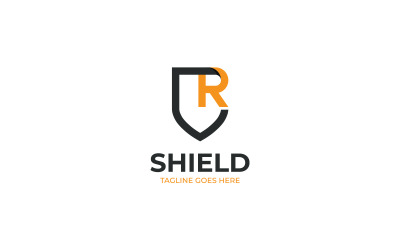 R Shield Logo-Vorlagendesign