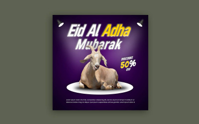 Vorlage für Social-Media-Beitrag zum Eid Al Adha-Verkauf