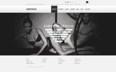 Modèle de lingerie en noir et blanc ZenCart